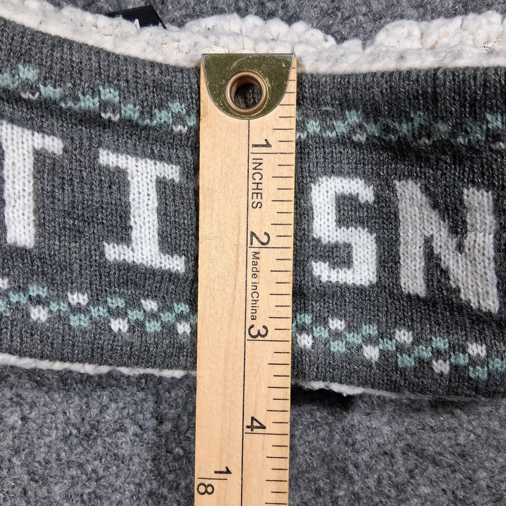 Quagga Gray Let It Snow Knit Headband Sherpa Fleece Lined Ear Warmer One Size
